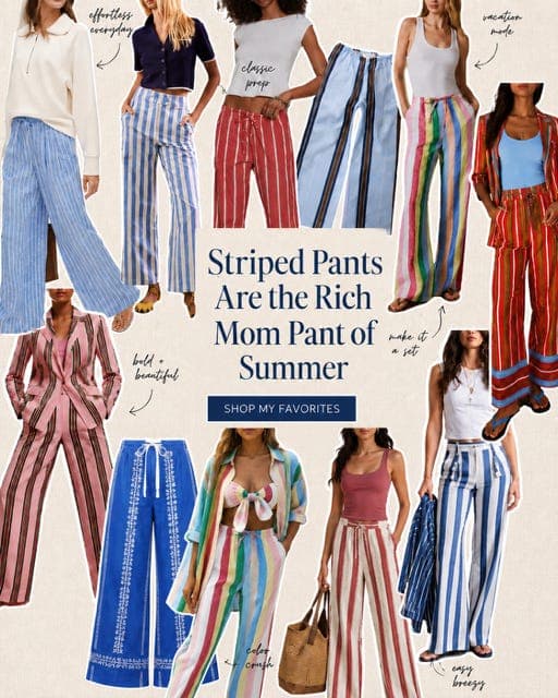 The Stripe Pants That Make Every Day Chic: From Cool Girls to Rich Mom Energy